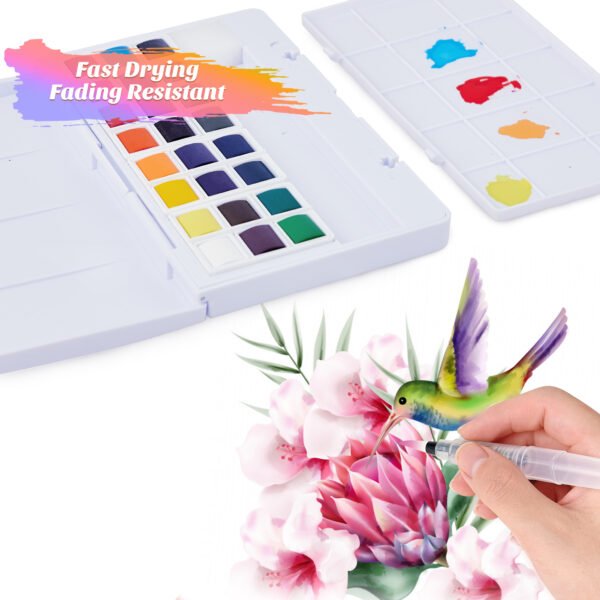 Watercolor Set – 24 Assorted Colors (Plastic Box) - Image 2