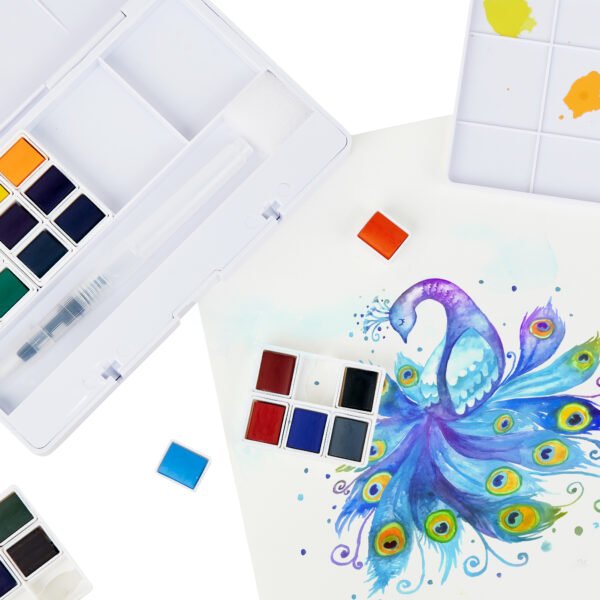 Watercolor Set – 24 Assorted Colors (Plastic Box) - Image 3
